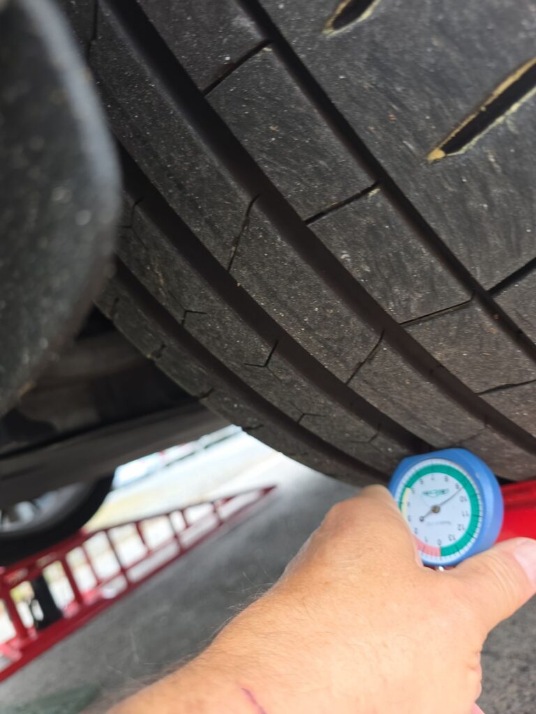 GALLERY tire tread depth readings
